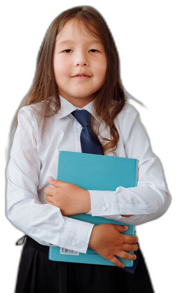 Anak perempuan membawa buku, foto stok ilustratif